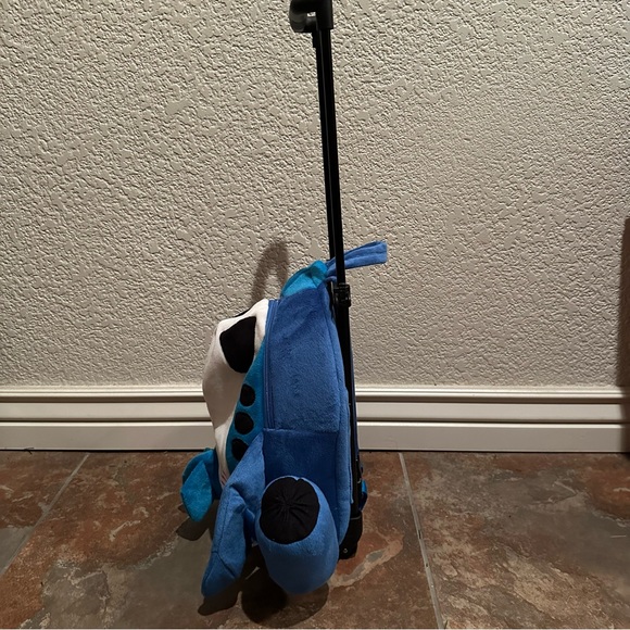 Popatu Blue Airplane Jet Rolling Backpack - Picture 7 of 15